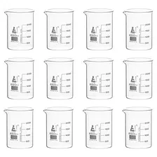 12 Pack Beakers 250ml Borosilicate Glass Low Form 50ml ...