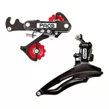 Câmbio Traseiro + Diant Saiguan /roc 6v/7v Preto P/ Bike Mtb