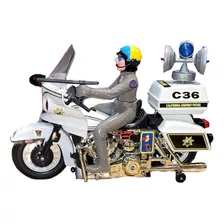 Moto Policía 37 Cm Patrulla Sonido Luces California Jretro