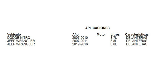 Balatas Delanteras Jeep Wrangler 2012 3.6l Brembo Foto 3