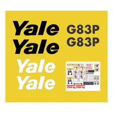 Kit Adesivo Empilhadeira Yale G83p Completo + Etiquetas Mk Cor Padrão