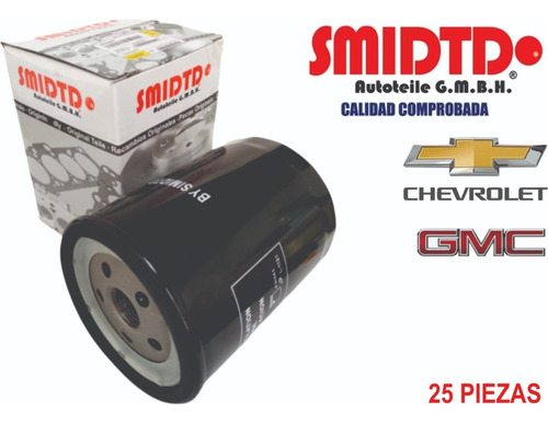 25 Filtros Aceite Para Chevrolet Suburban 5.7l 92-98 Smidtd Foto 3