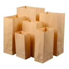 Bolsa Delivery Papel Kraft Fondo Cuadrado Fm7 X500 26x38x11