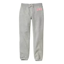 Jogger Niña Gap Fleece Logo Gris