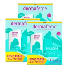 Kit C/ 3 Packs - Sabonete Íntimo Dermafeme Fresh 200ml