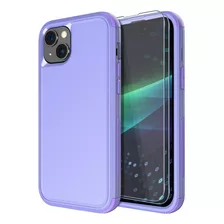 Funda Protectora De Celular Diverbox, P/ iPhone 15, Púrpura