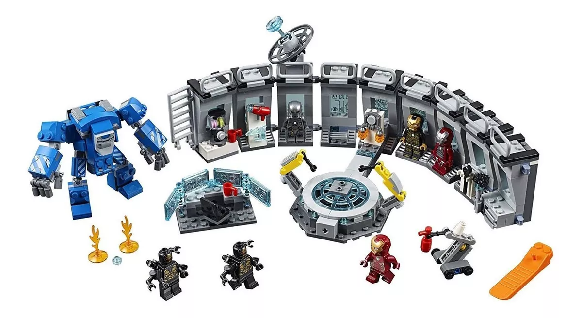 Set De Construcción Lego Marvel Iron Man Hall Of Armor 524 Piezas En Caja