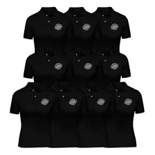 Camiseta Polo Personalizada Feminina Logo Bordada Kit 10 Un