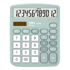 Calculadora De Escritorio Deli 12 Digitos Verde