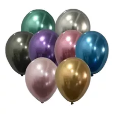 Balão Bexiga Nº9 Metalizado -50 Unid-várias Cores- S. Roque