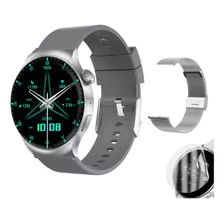 Smartwatch Dt4 Mate Gris Plateado Doble Malla Y Film