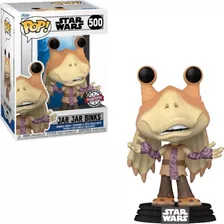 Boneco Funko Pop Star Wars Jar Jar Binks 500 Edição Especial