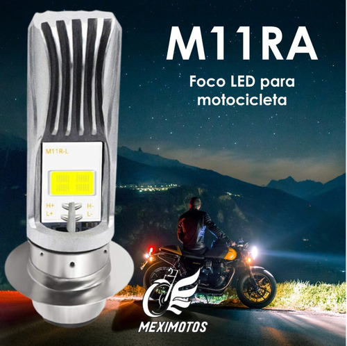 Foco Faro Led Moto / Auto H4-hs1 Ac/dc - 1600lm Cob M11r 1pz Foto 2