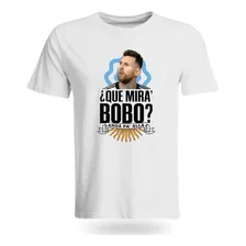 Camiseta Messi Fútbol Mundial Meme Qué Mirás Personalizada 