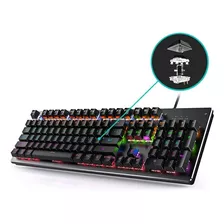 Teclado Gamer Mecanico Gaming Zk-4 104 Teclas Rgb 10 Modos