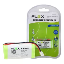 Bateria Para Telefone Sem Fio 2,4v 600mah Flex Fx-70u