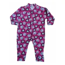 Macacão Com Zíper Soft Uni 1-2-3 Pijama Infantil Inverno
