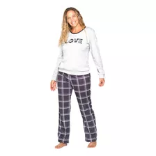 Pijama Invierno Manga Larga Algodón Mujer Diseños Surtidos