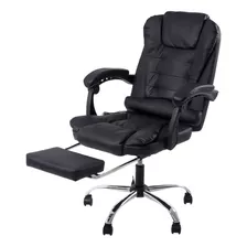 Cadeira De Escritório Cadeiras Inc Big Boss Ergonômica Preta Com Sistema Relax Pillow Top Apoio Descanso De Pé