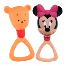 Kit Com 2 Mordedor Para Bebê Macio Pooh E Minnie La Toy Cor Colorido Turma Da Mônica