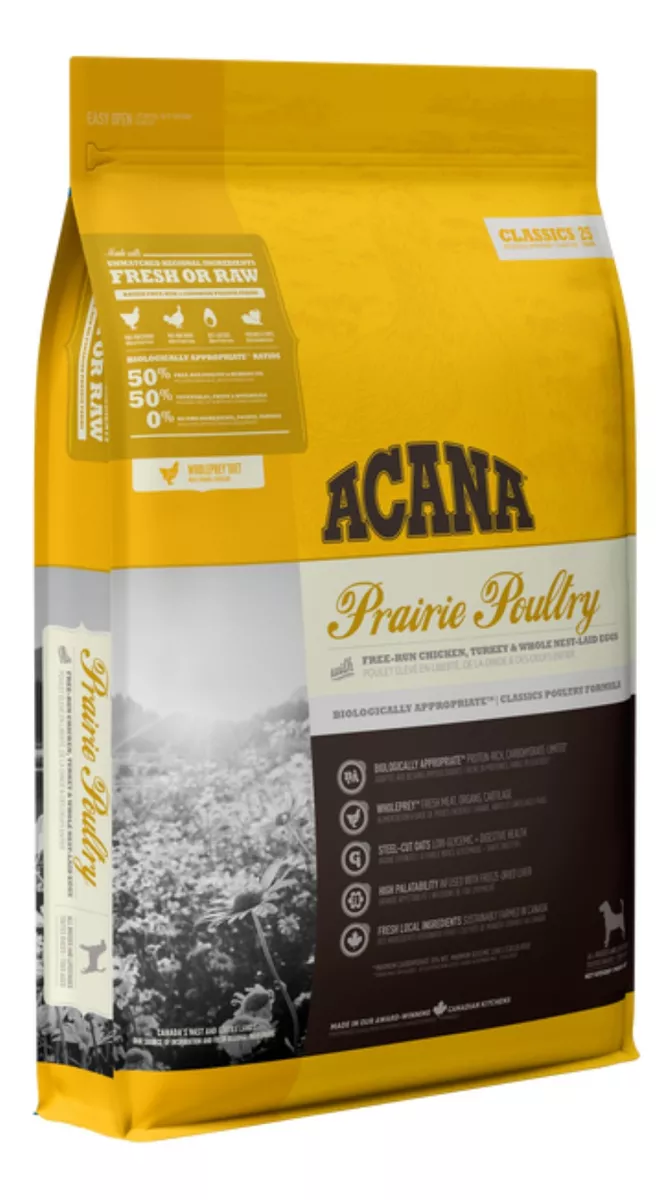Alimento Acana Prairie Poultry Para Perro Adulto Todos Los Tamaños Sabor Mix En Bolsa De 11.4kg