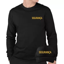 Camiseta Segurança Blusa Manga Longa Frente E Verso + Boné