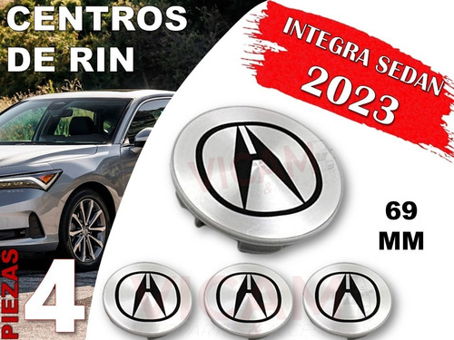 Kit De Centros De Rin Acura Integra Sedan 2023 69 Mm (gris) Foto 2