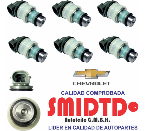 6 Inyectores Gasolina Gris Isuzu Hombre 2.2l 96-97 Foto 3