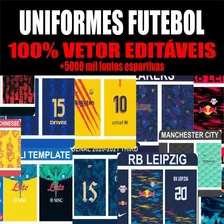 Vetores Camisa Times De Futebol 21-2022 - Pack + 1000 Artes