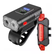 Acessórios Bike Farol 2 Led Cree T6 Potente + Sinalizador