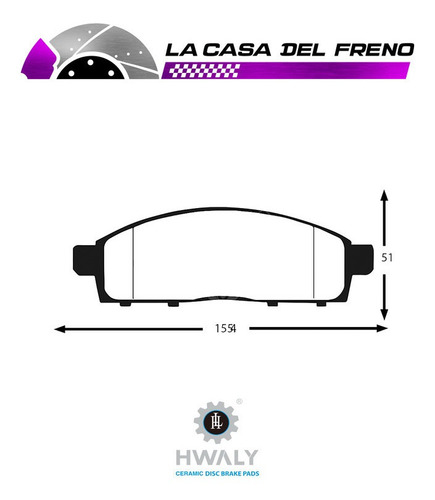 Pastilla De Freno Delantera Mitsubishi Nativa 3.2 2008-2020 Foto 3