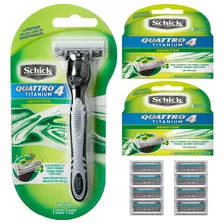 Aparelho De Barbear Schick Quattro Titanium + 2 Refil 