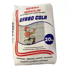 Gesso Cola 100% Puro 20kg -extra Secagem Rápida - Marília