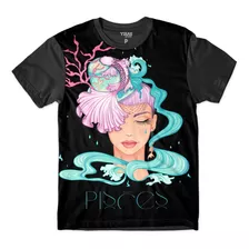 Camiseta Signo Peixe Astrologia Zodiaco Mapa Astral Pisces