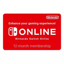 Gift Card Nintendo Switch Online + Expansión 12 Meses