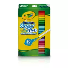 Marcadores Crayola Super Tips Caja X 50 Unidades Lavables
