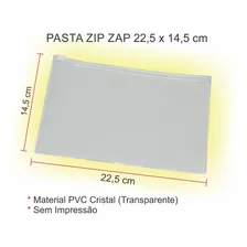 50 Pastas Zip Zap 22,5x14,5cm Pvc Cristal Imperdível Confira