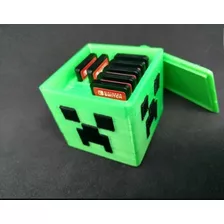 Caixa Minecraft - Porta Jogos Nintendo Switch E Micro Sd