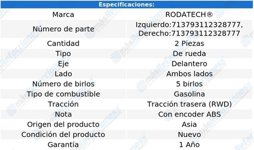 Mazas Rueda Delanteras Chrysler 300 V6 3.5l Rwd 05-10 Foto 2