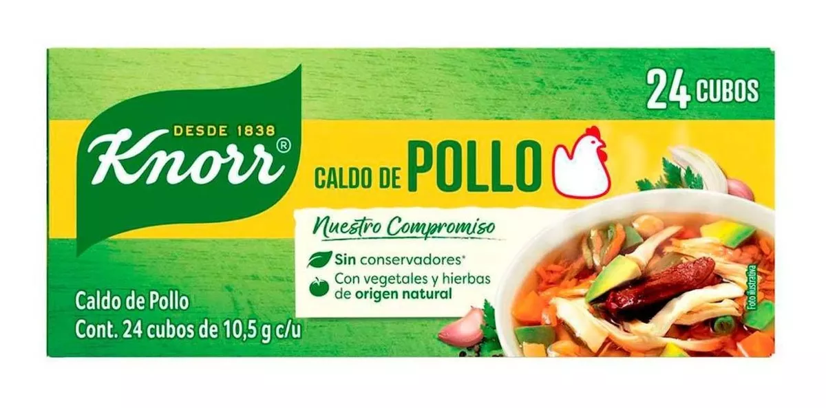 Caldo Knorr De Pollo 24 Cubos De 10.5
