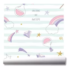 Papel De Parede Estrelas Princesa Arco Íris Kit 02 Rolos A91