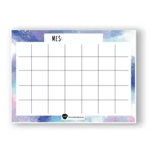 Planner Mensual Borrable A4 Imantado Blue Galaxy