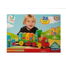 Brinquedo Infantil Trenzinho Didatico 28 Peças - Cardoso