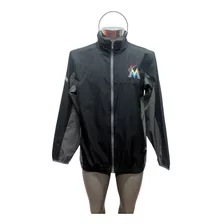 Sudadera Rompevientosmajestic Mlb Beisbol Marlines De Miami