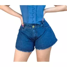 Shorts Jeans Curto Feminino Godê Verão Hot Pants Cós Alto