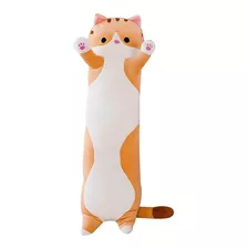 Peluche Gatitos Almohada Kawaii De 60 Cm - Café