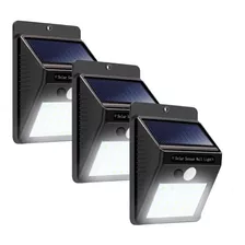 3 Lámpara Ilios Innova Led Solar Con 30 Leds Sensor De Movimiento Impermeable Color Durante La Noche La Lámpara Permanece Encendida Con Luz Tenue Hasta Que El Sensor Detecta El Movimiento Cercano.