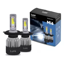 Kit Lampada Farol Super Ultra Led Ali6 H4 72w Dc9-48v 6000k