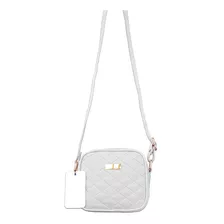 Bolsa Bandolera Karla Chacon Sade Diseño Lisa De Sintético Blanca Con Correa De Hombro Blanca