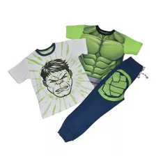 Conjunto Casual Jogger Set 3 Piezas Hulk Marvel Niños